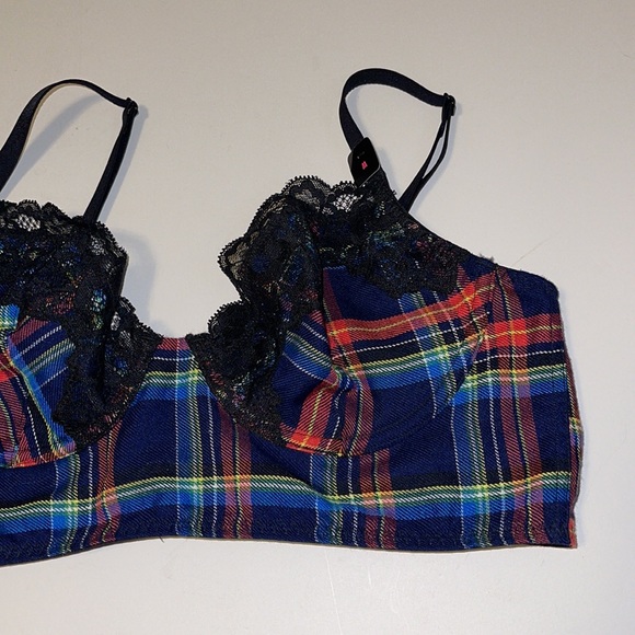 🆕 La SENZA Plaid Naughty Schoolgirl Bra - Women’s Size Medium - Picture 6 of 11
